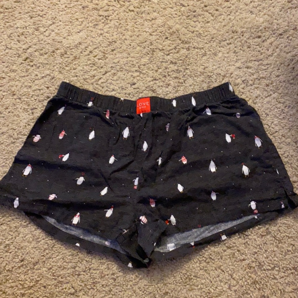 Penguin pajama shorts